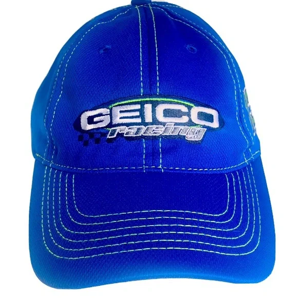 Casey Mears #13 Geico Germain Racing Baseball Cap Adult Large One-Fit Blue - Picture 1 of 15